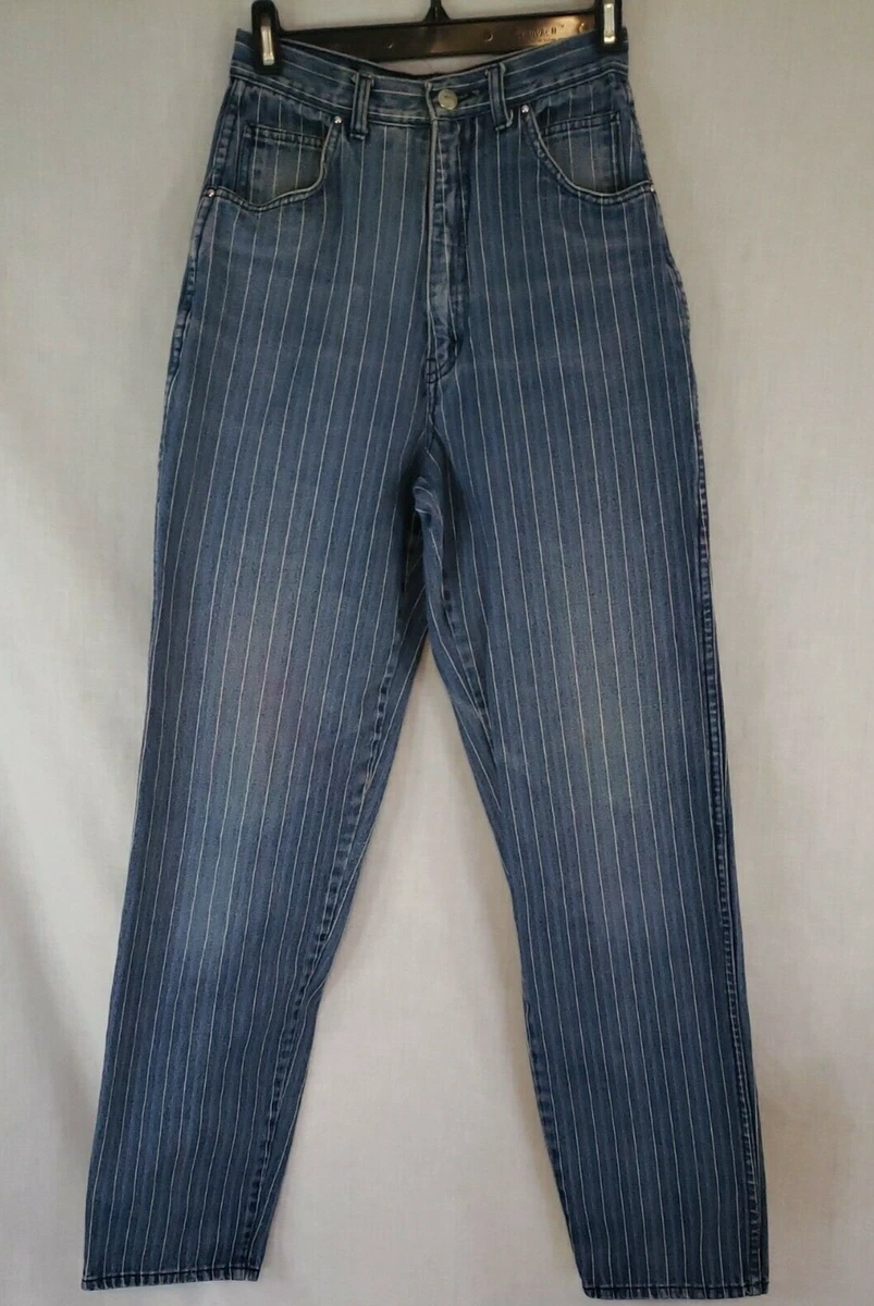 Vintage striped sales mom jeans