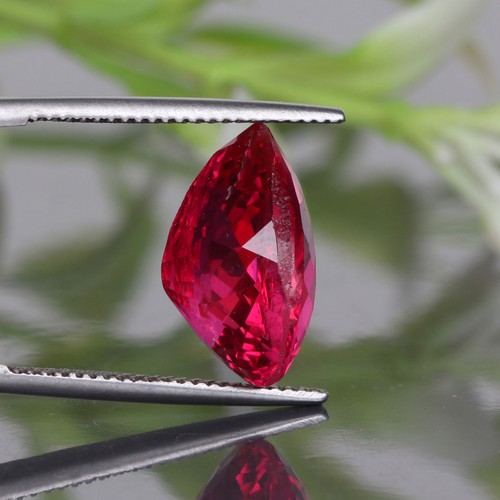 Red Ruby Pear Shape 14 Carat loose Gem Stone For Pendant Making - Picture 5 of 5