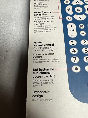 GE Pro Universal Remote Model 45764 4 Device LED Backlight LG Sony Samsung New - Picture 4 of 6
