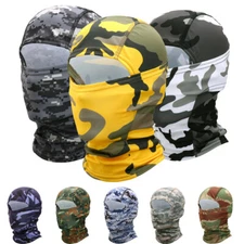 Tactical Camo Balaclava Breathable UV Protection Full Face Mask Hunting Sun Hood