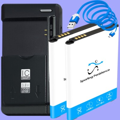 High Power 2x 4620mAh Standard Battery Home Charger for LG K8V VS500 SmartPhone