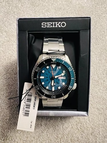 βοΈ Seiko 5 Sports Sea Green Skeleton Style Gents Automatic Watch SRPJ45K1 π