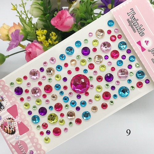 Eyebrow Jewels Face Rhinestone Sticker 3D Diamond Scrapbooking Sticker Makeup U♡ - Picture 30 of 53