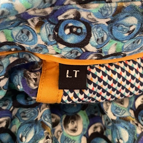 Visconti Black Button-Up Shirt Men's Size LT Multicolor Printed Summer Vacation - Picture 10 of 10