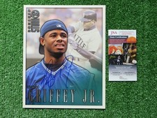 KEN GRIFFEY JR SIGNED 8x10 SEATTLE MARINERS 98 DONRUSS STUDIO PHOTO CARD JSA COA