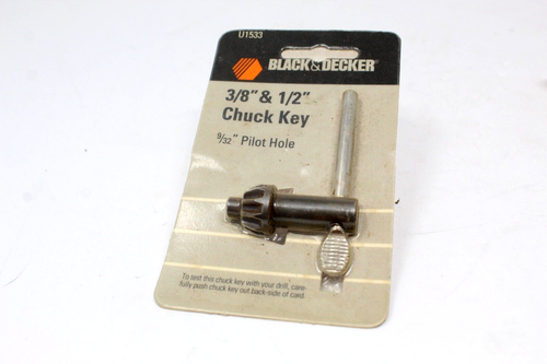 Vintage Black & Decker Spannfutterschlüssel U1533 für 3/8"" & 1/2"" Spannfutter Made in USA, Neu