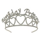 GLITTERED METAL BIRTHDAY PRINCESS TIARA