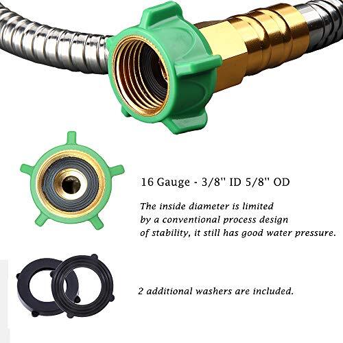 15 Ft Stainless Steel Short Garden Hose Flexible Kink-Free Garden Water Hose - Picture 5 of 5