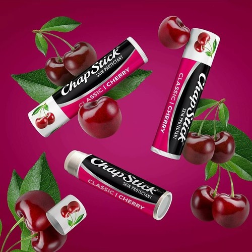 2 Pack ChapStick Classic Cherry Flavored Lip Balm Tube 0.15 oz ea - Picture 2 of 7