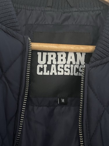 Men’s Urban Classics Quilted Jacket size Medium Nylon Zip Up with pockets - Picture 3 of 3