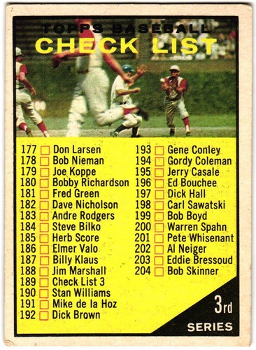 1961 Topps Baseballkarten - Wählen Sie eine Karte #1-215 - Bild 414 von 455