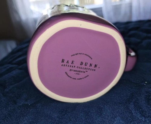 Taza de café de cerámica extra grande púrpura mágica de 5" Rae Dunn - Imagen 2 de 3