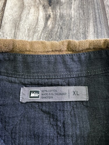 REI 100% Cotton Button Up Thick Tan Shirt - Picture 3 of 4