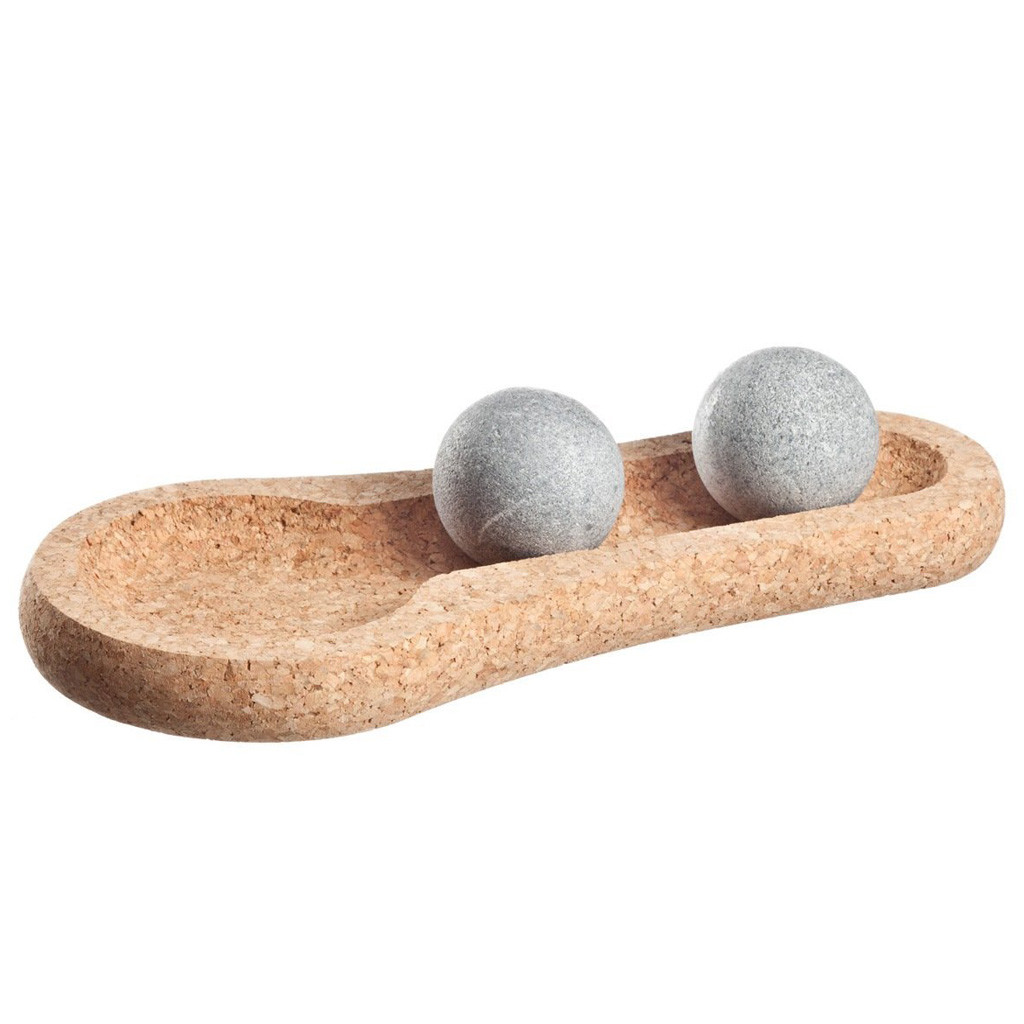 Hukka Solejoy - Corcho Natural Suela + 2 Bolas de Masaje de Esteatita Bola Sauna Hukka Solejoy - Corcho Natural Suela + 2 Bolas de Masaje de Esteatita Bola Sauna