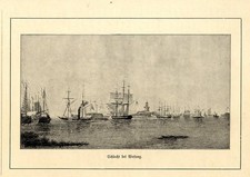 China Kolonialkrieg Schlacht bei Wusung (1841) Grafik von 1901