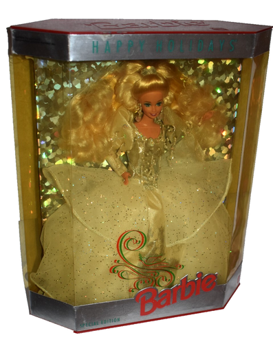 NUOVO! BARBIE VINTAGE MATTEL 1992 EDIZIONE SPECIALE HAPPY HOLIDAYS ~ SCATOLA DANNEGGIATA! - Foto 14 di 15