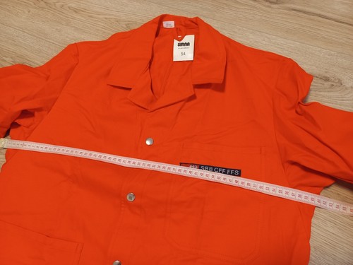 Vintage SBB CFF FFS Swiss Federal Railways 80's Workwear Jacket Cotton Orange XL - Picture 5 of 5