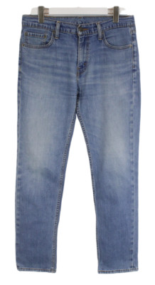 LEVI's 511 Jeans Men's W33/L32 Slim Fit Whiskers Zip Fly Blue Faded