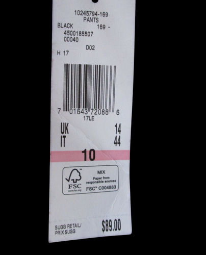 Anne Klein AK black trousers pants w/ stretch Career sz 10 NWT $ 89.00 - Picture 5 of 5