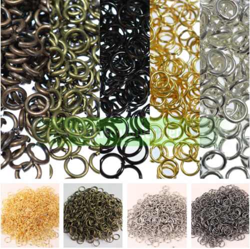 Wholesale Metal Open Round Crafts Connector Jewelry Findings Split Jump Rings - Picture 2 of 12