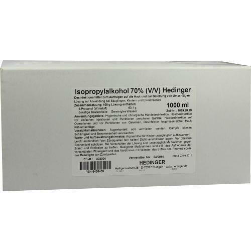 ISOPROPYLALKOHOL 70% Hedinger 1000 ml PZN 6426409 - Bild 1 von 1