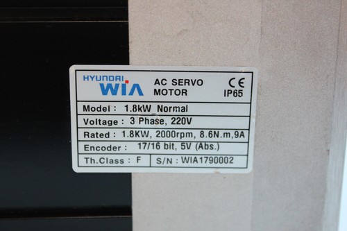 WIA Ac Servo Motor 1.8kw Normal, 1Pcs, Free Expedited Shipping - Picture 6 of 6
