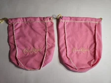 Lot of 2 Custom Crown Royal Pink Bag 9" Size Pastel