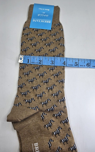 Bresciani Unica Socks Cotton Khaki One Size New Italian Unisex 007 - Picture 5 of 8