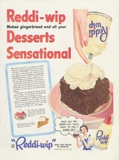 Reddi-wip makes Desserts Sensational ad 1950