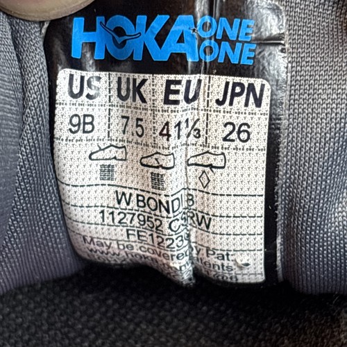 Hoka Bondi 8 Woman’s Size 9 Tennis Shoes Gray With Pink Sole Lace Up Walk Run - Picture 11 of 11