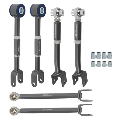 Kit de 6 piezas de brazos de puntera inclinada trasera ajustables para Nissan 350Z G35 03-09 izquierda y derecha - Imagen 1 de 9