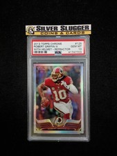2013 Robert Griffin III Topps Chrome With Helmet Refractor #125 PSA 10 Redskins