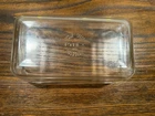 Vintage PYREX Clear Glass Bread Loaf Pan #214  USA 10.5x5.5x3.25” Larger Size