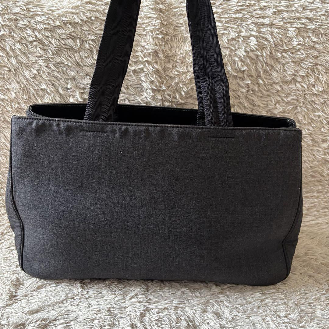PRADA SPORTS Tote Bag Nylon Gray Logo Plate A4 Storage