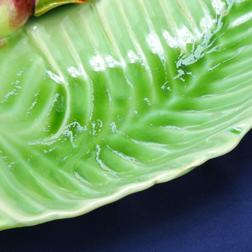 Plato de hojas de cerámica MCM California de colección plato dividido con manzanas usado en excelente estado - Imagen 10 de 13