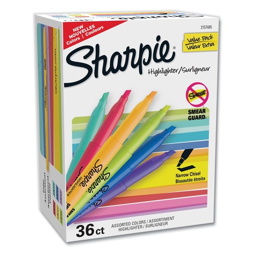Sharpie Stick Textmarker Keilspitze sortiert 36/Pack (SAN2157485)