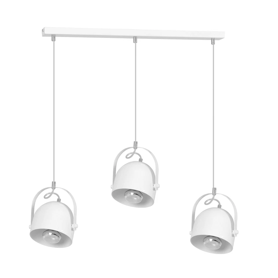 Hängeleuchte Weiß verstellbar 3 Pendel E27 WINNIE Lampe Esstisch Wohnzimmer - Bild 1 von 1
