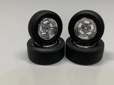 AMT/MPC 1/25/M&H Racemaster Slicks With Ansen Slots Five Spoke Wheels For Fronts