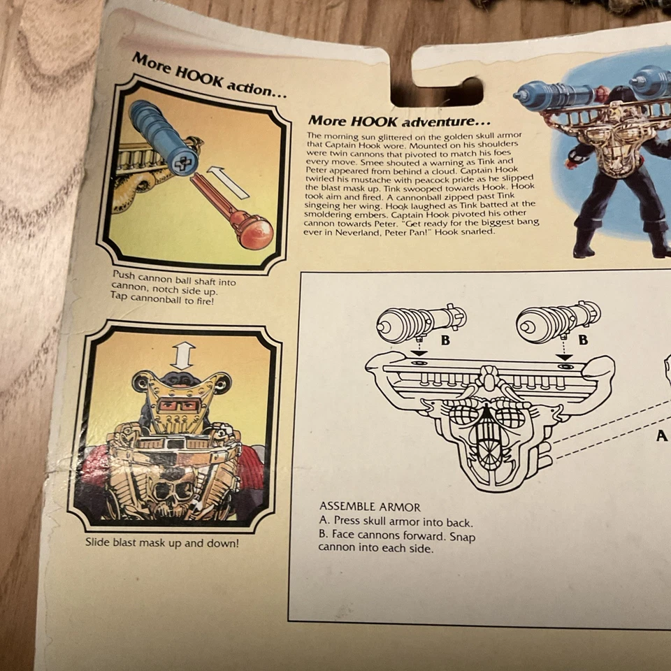 Figura de acción HOOK Mattel - Skull Armor *como nueva* segunda serie NUEVO EN CAJA SELLADO raro 1991 Foto 3 de 4