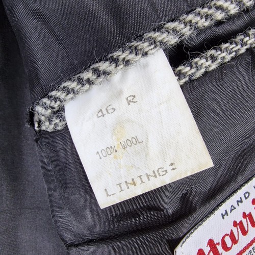 Brook Taverner X Harris Tweed Mens Blazer Jacket 46R Grey 2 Button Herringbone - Picture 10 of 15