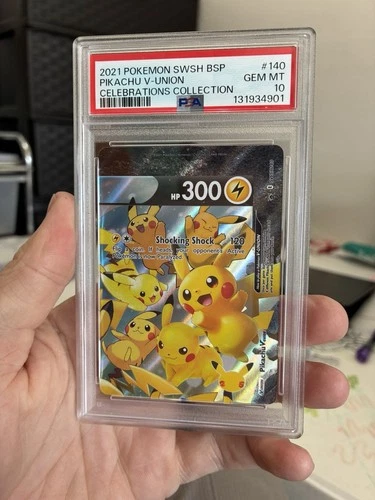 PIKACHU V-UNION PSA 10 2021 POKEMON SWSH BSP #SWSH140 CELEBRATIONS COLL 992