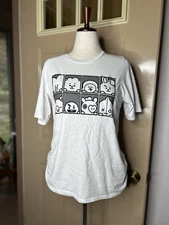 BT21 Black and White Peeking Box Line Short Sleeve Shirt Size Medium