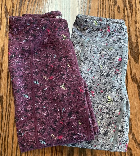 Reebok Girls Fitted Stretch Leggings With Pockets -size M 7/8 (lot Of 2) - Picture 14 of 14