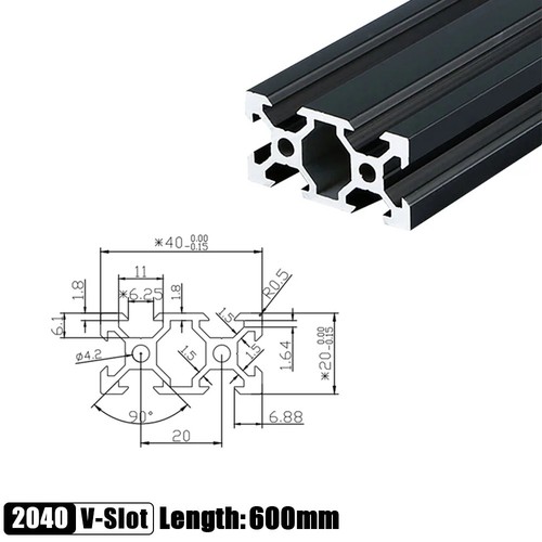 2020 2040 2060 2080 Linear Rail V-slot Aluminum Profile 100-600mm Extrusions - Picture 35 of 59