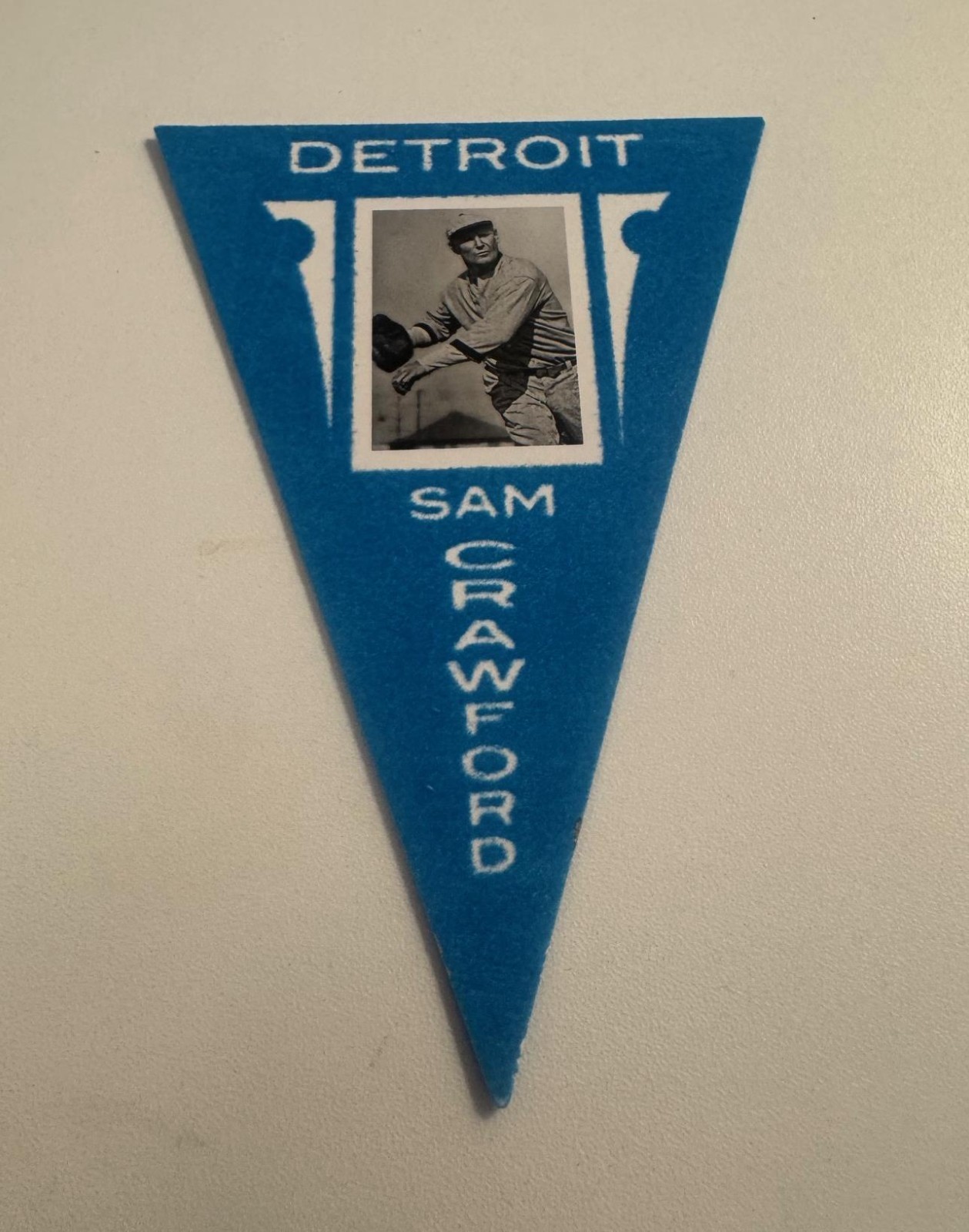 Sam Crawford #48 2012 Panini Golden Age Baseball Oversized Ferguson Bakery Felt Mini-Pennants Yellow