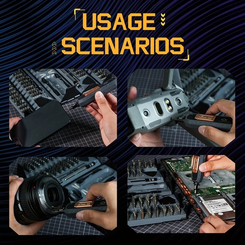 Juego de destornilladores multifuncionales 180 en 1 brocas magnéticas herramienta de reparación móvil PC NUEVO - Imagen 3 de 19