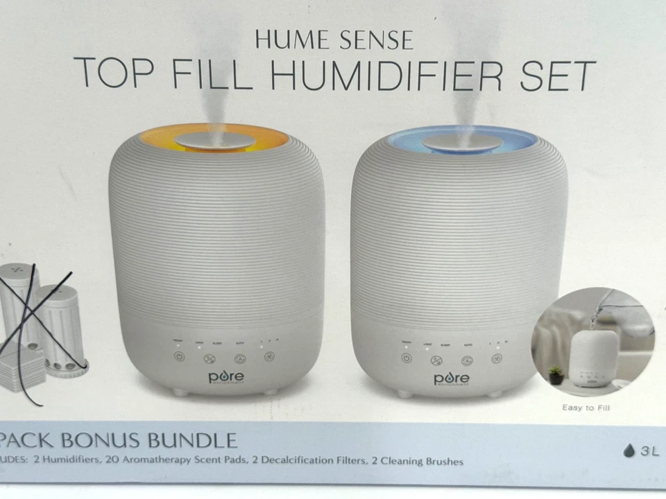 Pure Enrichment Hume Sense Top Fill Humidifier Set of 2/ without accessories - Image 2 of 4