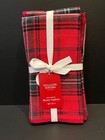 Williams Sonoma Classic Tartan Plaid Set Of 4 Christmas Holiday Napkins