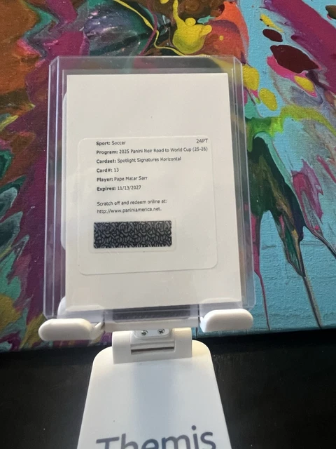 2026 Panini Noir Redemption Pape Matar Sarr Spotlight Signatures Horizontal /25