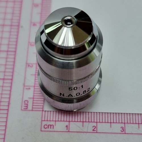 Hertel & Reuss Kassel 50x n.a.0.82 Spring Tip Microscope Objective Excellent - Picture 15 of 16